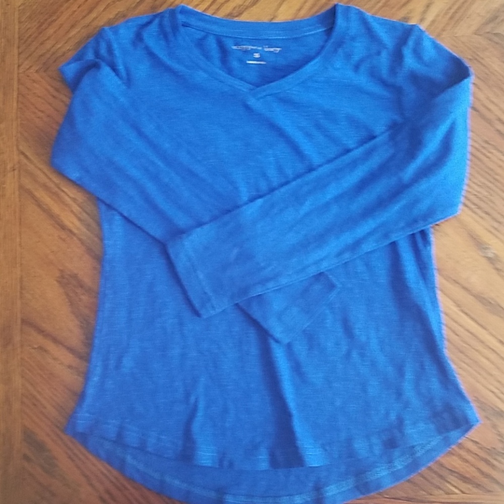 Bright blue shirt